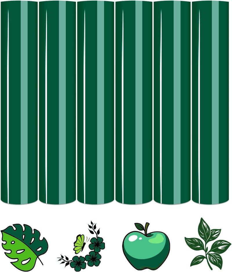 Tintnut Green HTV Heat Transfer Vinyl - 6 Sheets 12" x 10" Torquoise Green Heat Transfer Vinyl HTV Iron on Vinyl for T-Shirts Compatible with Cricut/Silhouette Cameo - Image 1